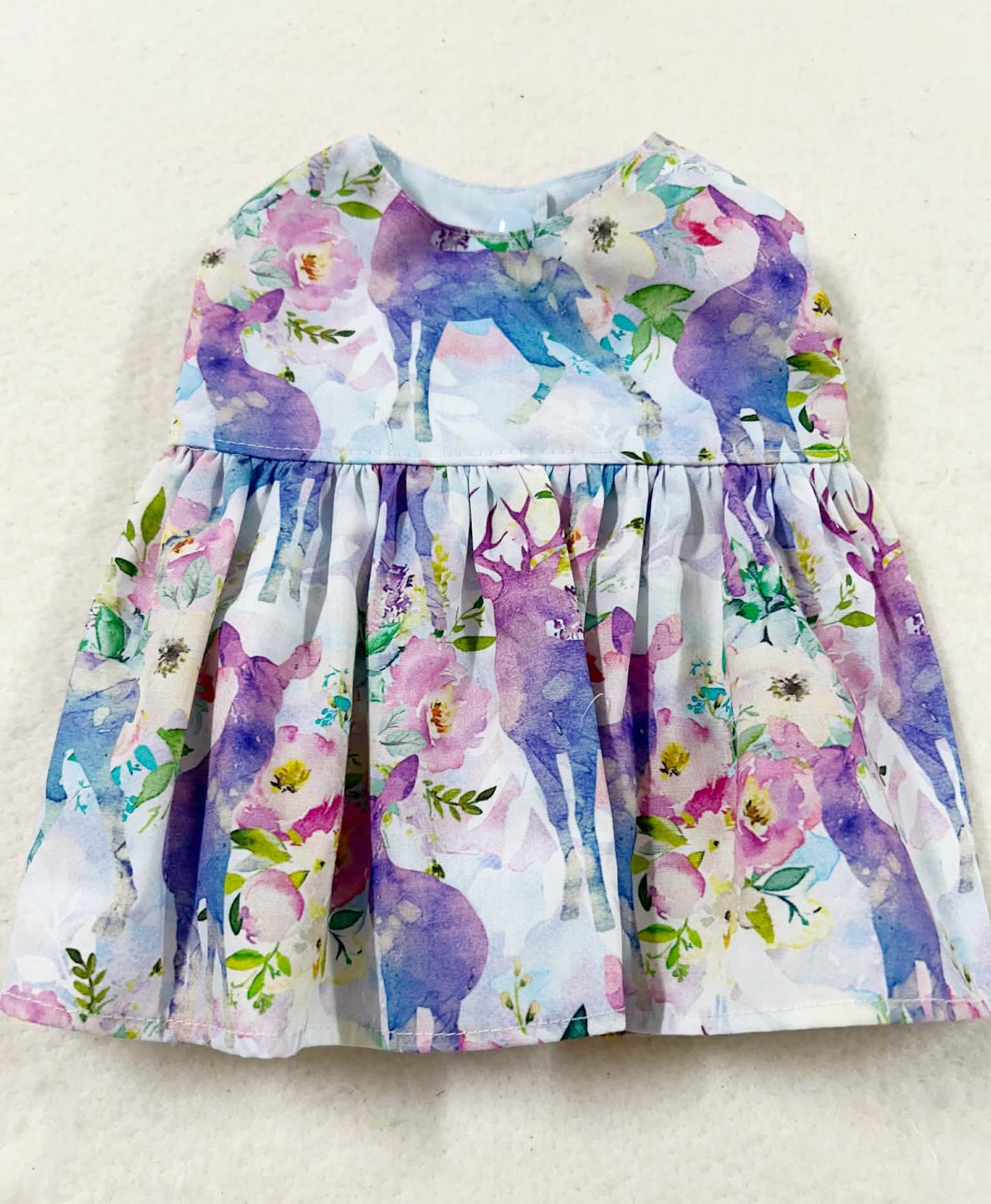 Pink Purple Woodland Deers Dress
