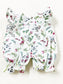 Floral Pandas Flutter Romper