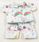 White Unicorns Rainbows Pajamas