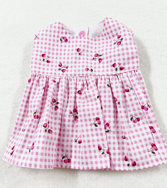 Pink Gingham Cherries Dress